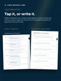 Two editions of the boat inspection checklist: a fillable PDF page typed on screen and a Pencil and Print page ruled for handwriting