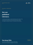 The editorial rule the kit obeys — not one published tolerance; you supply the reference values and the models do the arithmetic