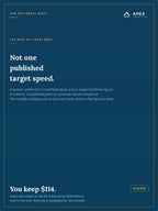The editorial rule the kit obeys — not one published target speed; the models compare you to your own best