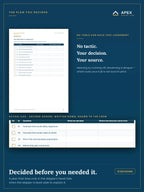 Heavy-weather decision page — twelve choices the skipper makes ashore, each with a column for where the decision came from and who has practised it