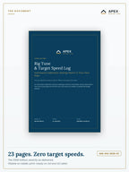 Rig Tune & Target Speed Log PDF cover — Apex Marine Labs 2026 Edition, 23 pages, A4 and US Letter included