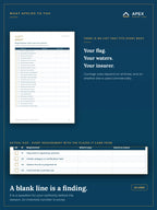 Requirements page — 24 lines for transcribing your own flag state, insurer and class carriage rules, each with the document and clause it came from